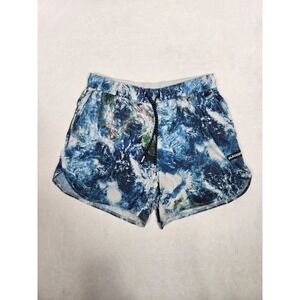 Legends Luka Mens Earth Blue 4-Way Stretch Split-Curve Hem Running Shorts Large